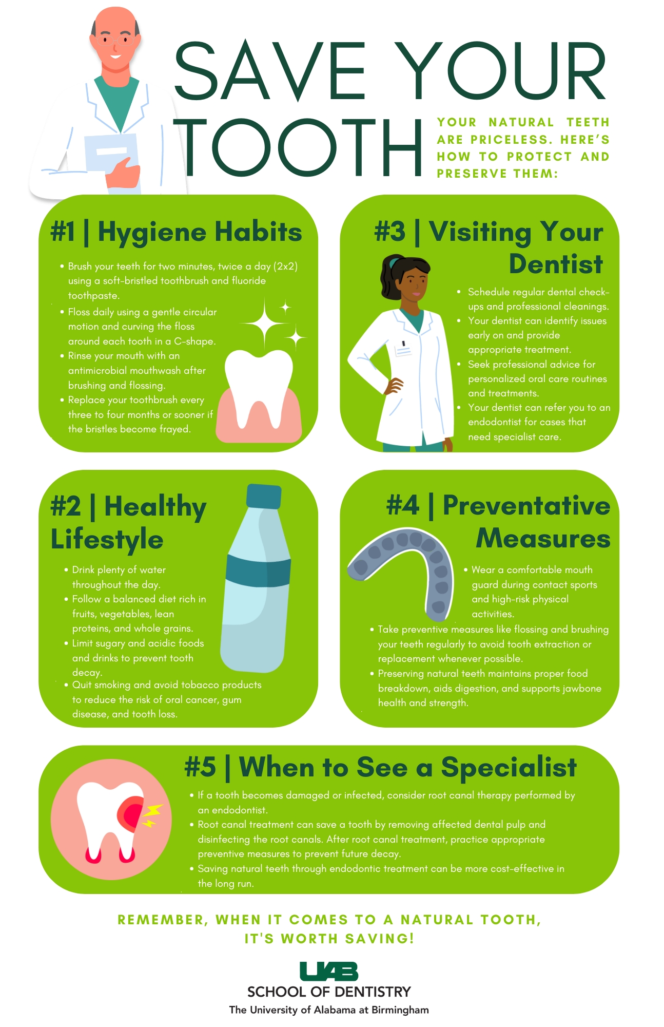 Save your tooth infographic