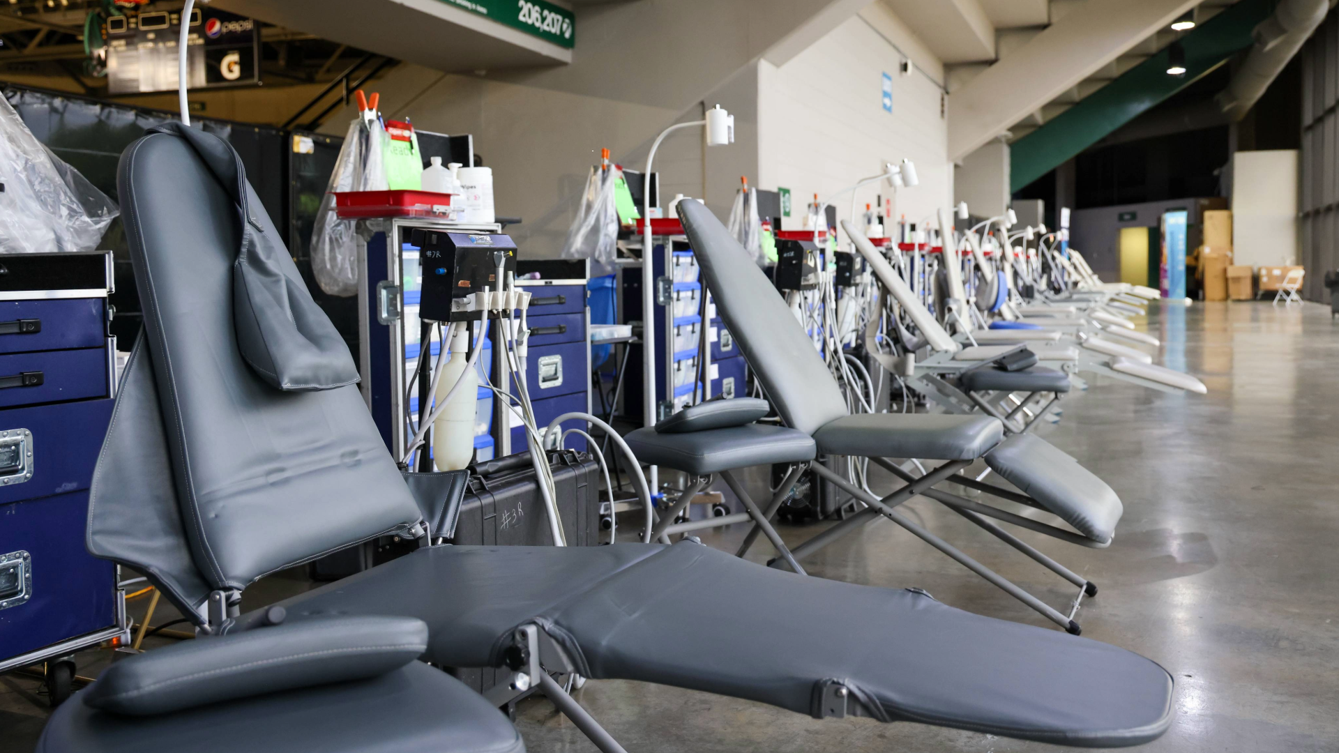 Dental chairs at UAB and TeamSmile 2024