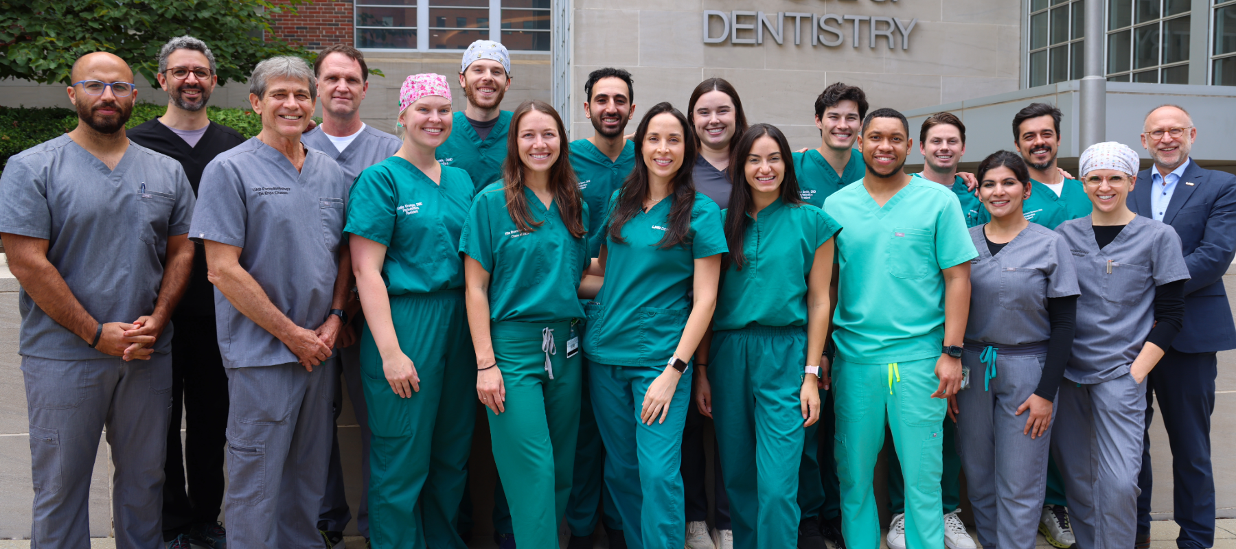 Faculty and residents from the periodontology department.