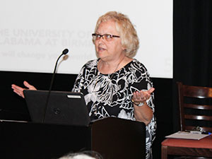 Julia S. Austin, Ph.D., pictured at the 20th anniversary celebration of the UAB ESL Teacher Education Program