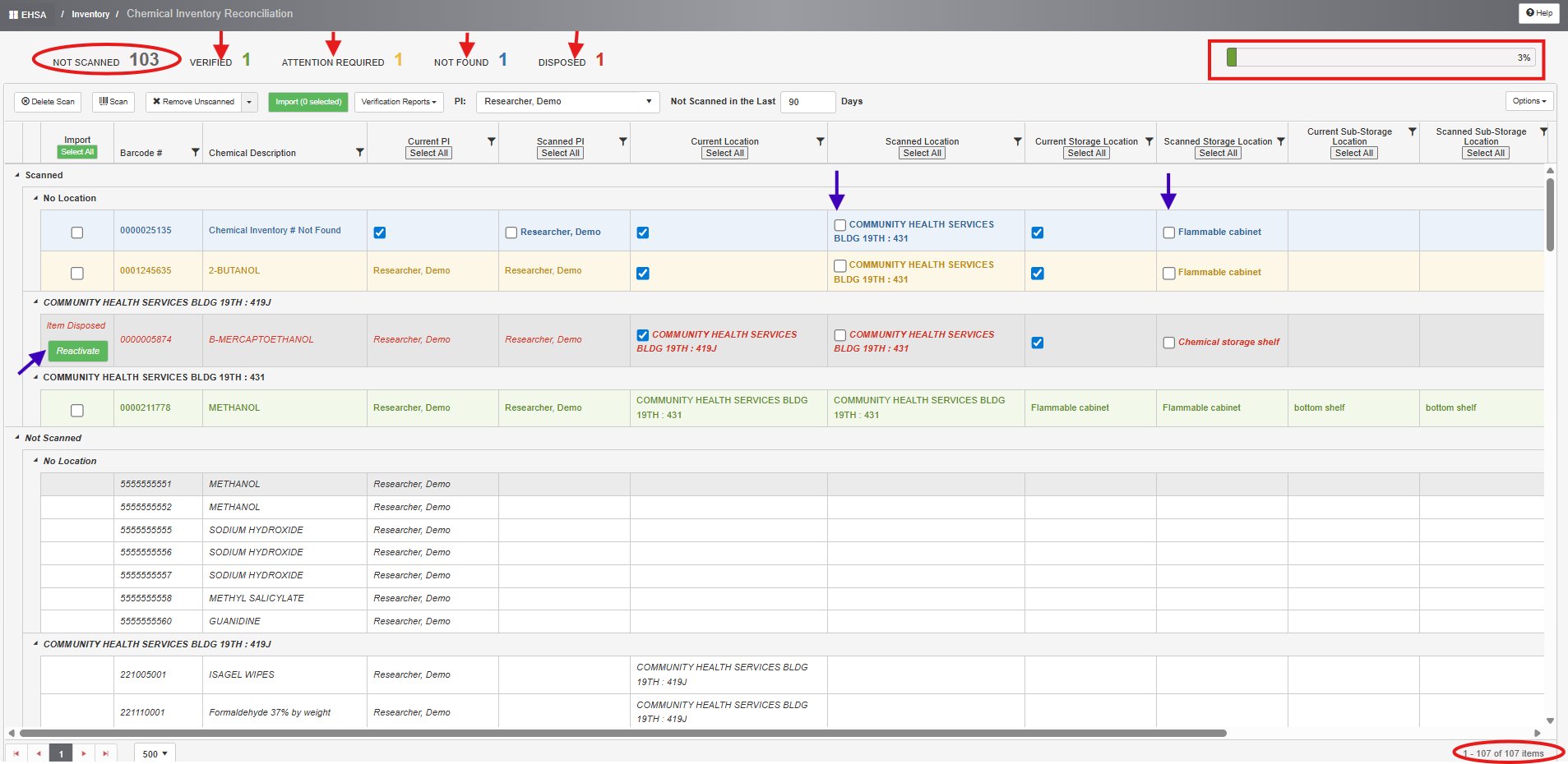 screenshot of software