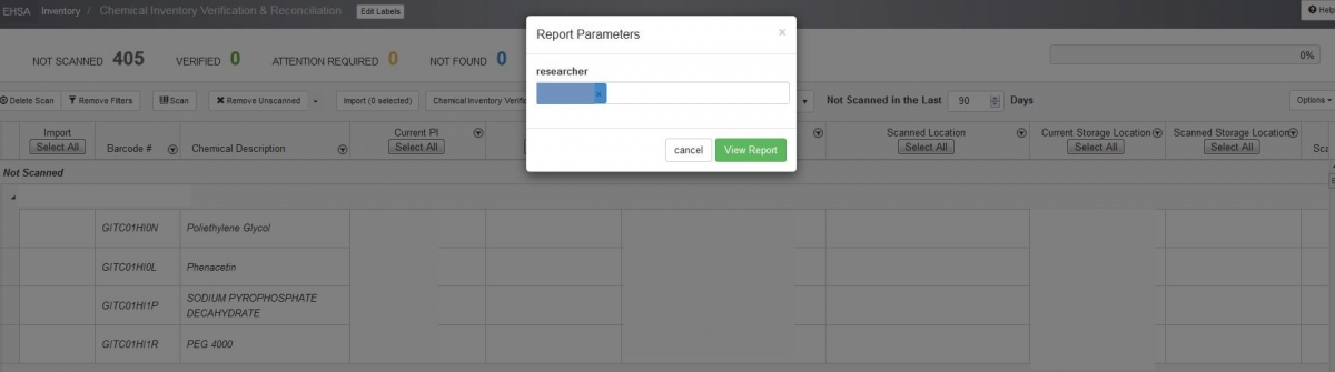 Click on "View Report"