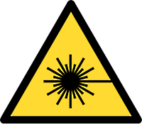 laser warning sign