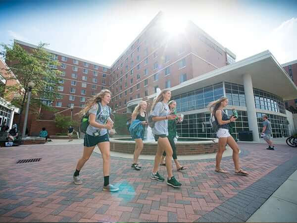 Students on the UAB campus. 