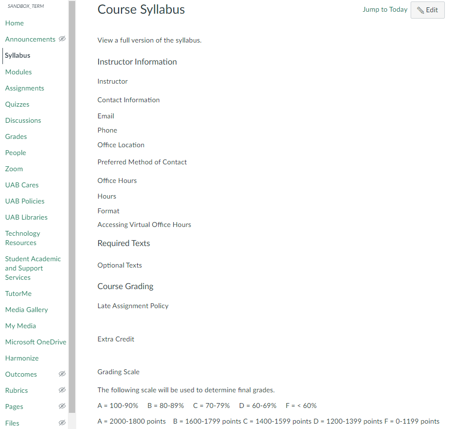 syllabus page template