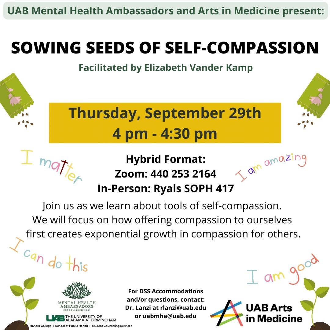 MHA AIM Sowing Seeds of Self Compassion