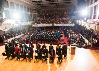 Fall 2017 commencement ceremony.