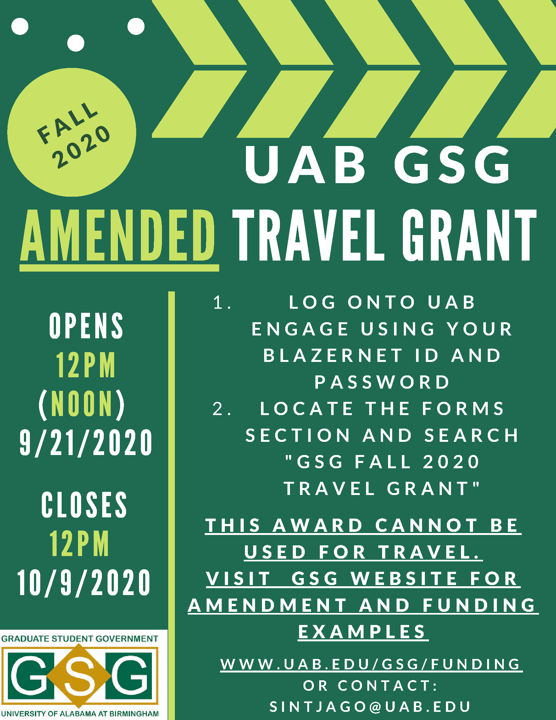 graduate student travel grants
