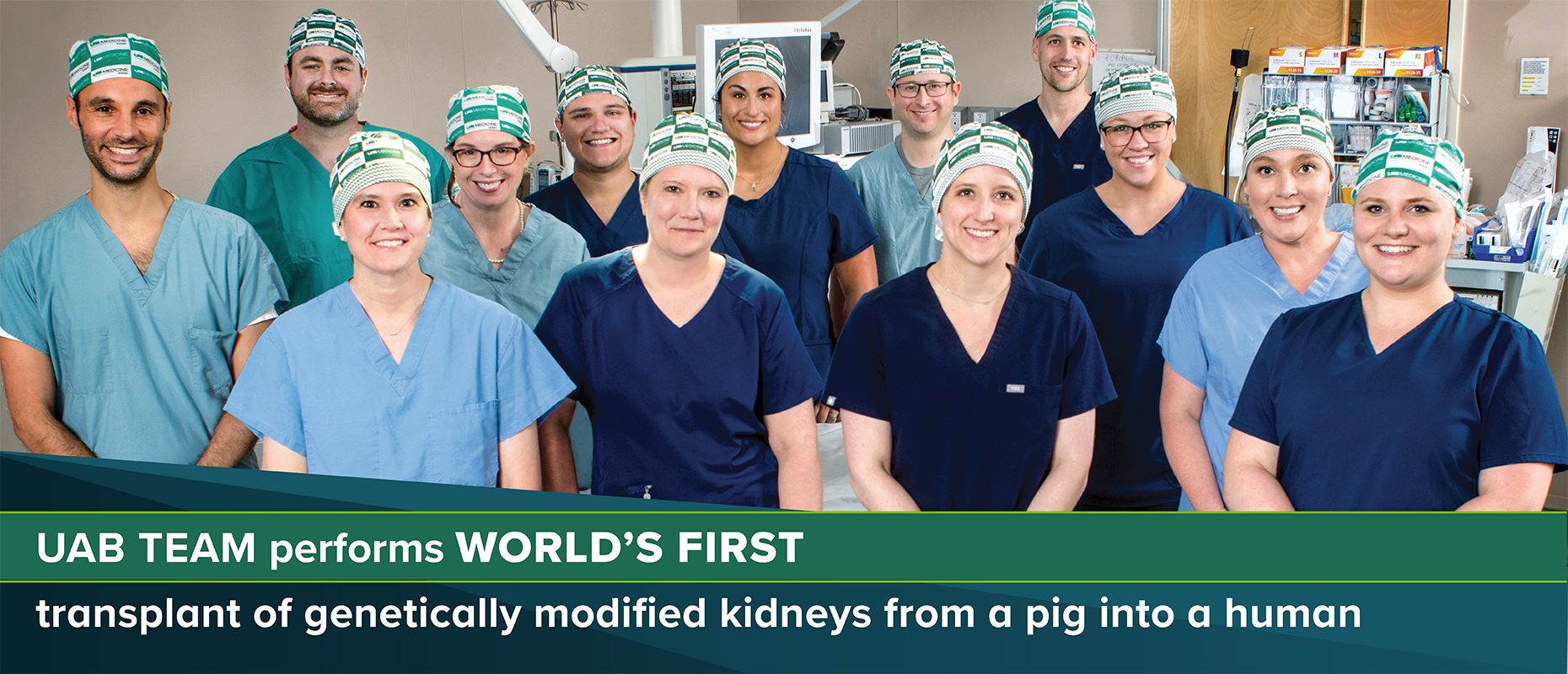 UAB team performs world's first transplant of genetically modified kidneys from a pig into a human