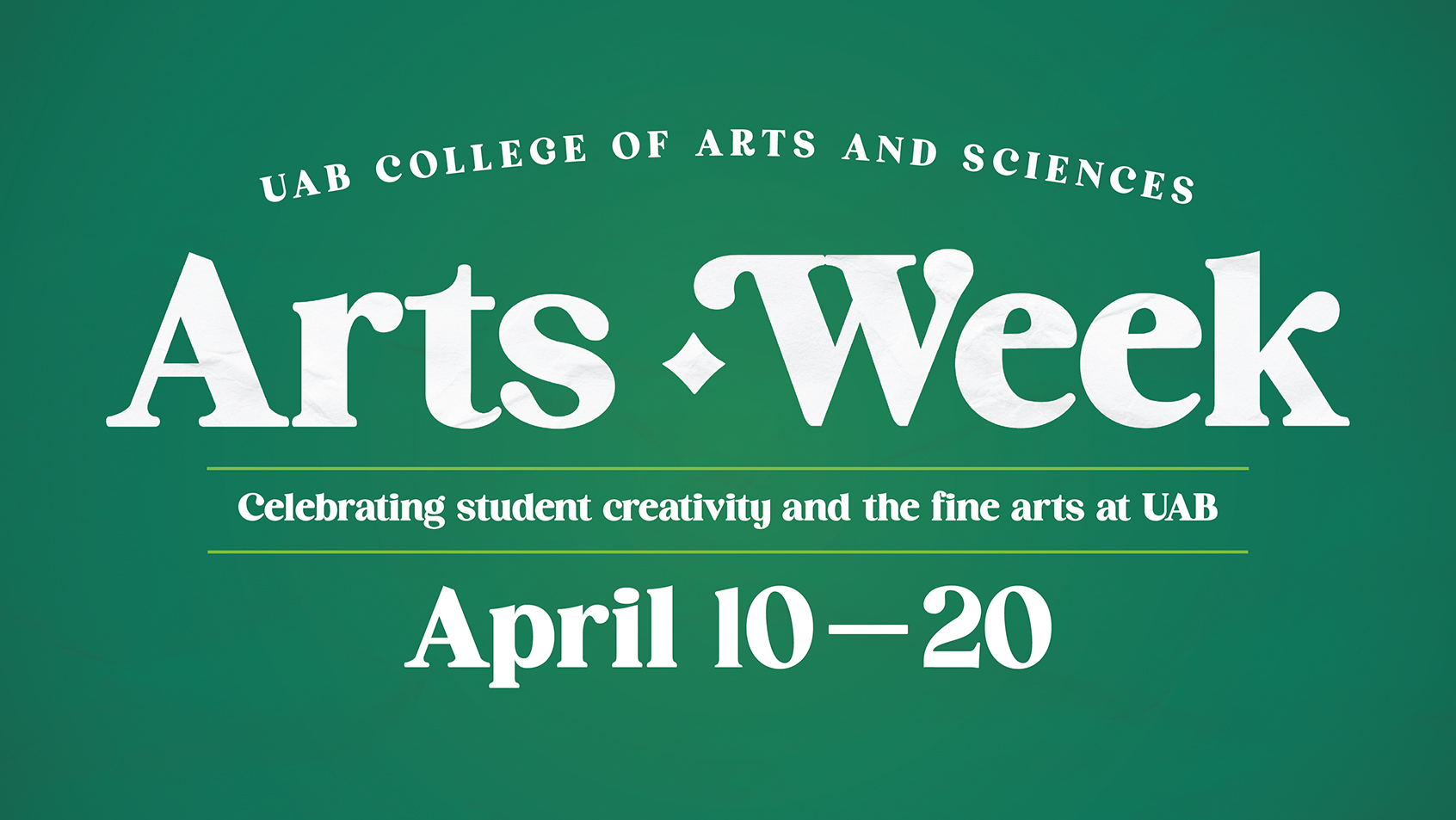 UAB College of Arts and Sciences Arts Week: Celebrating student creativity and the fine arts at UAB