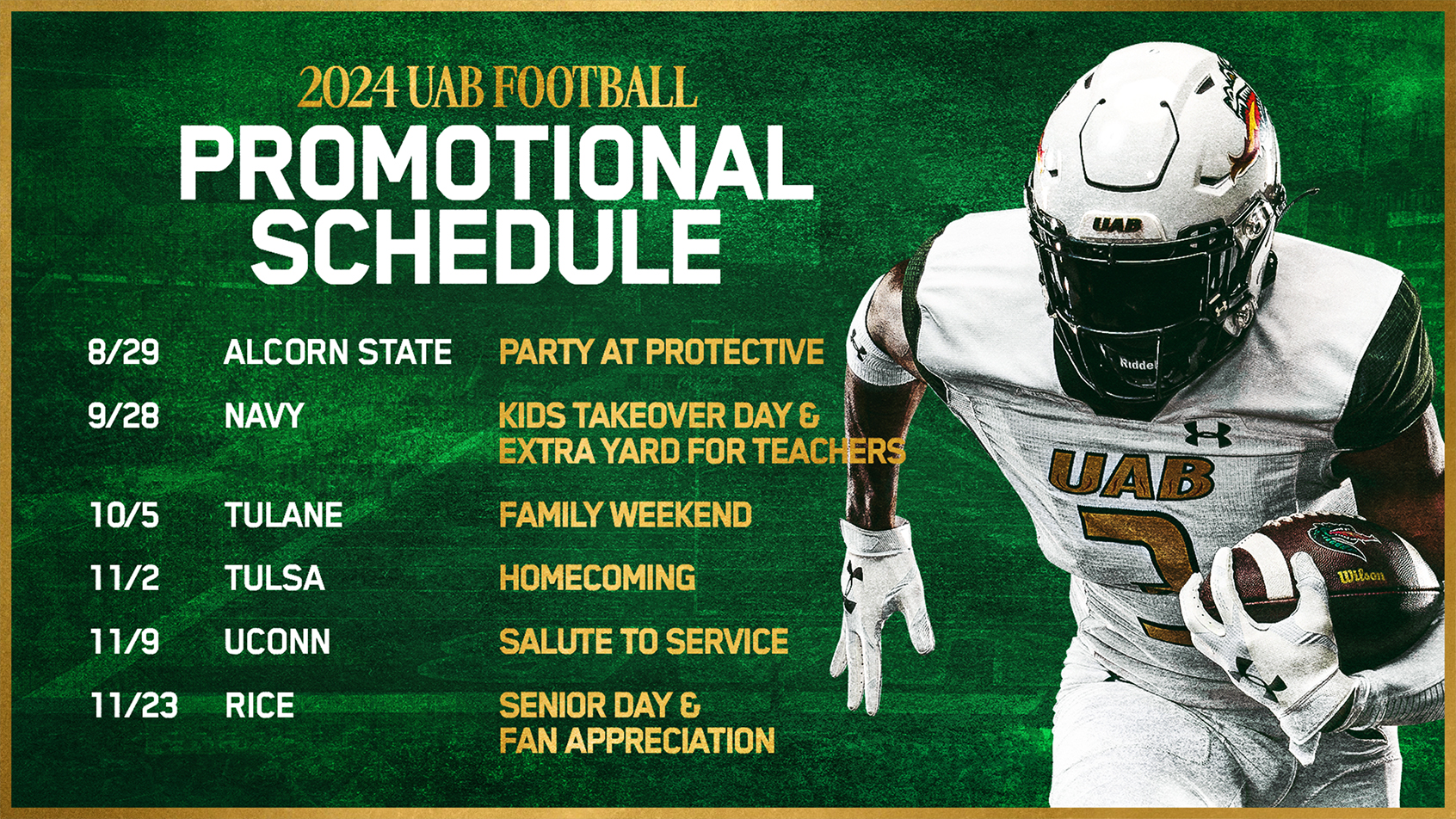 2024 UAB Football Promotional Schedule