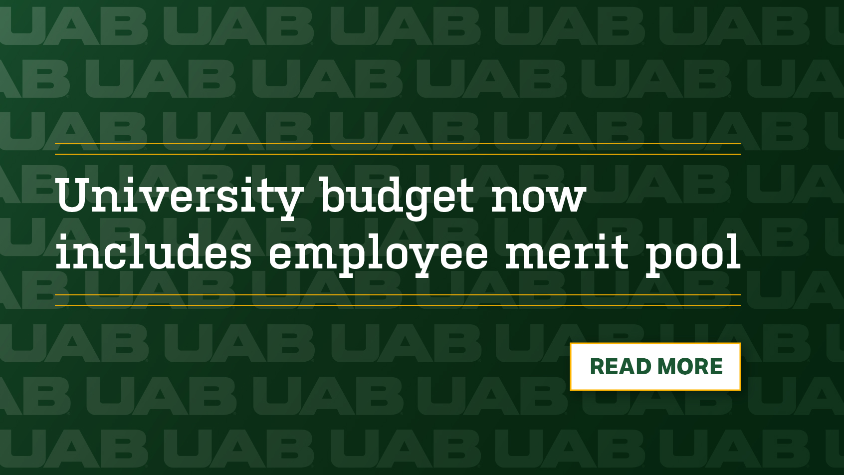 University budget now includes employee merit pool. Read more.