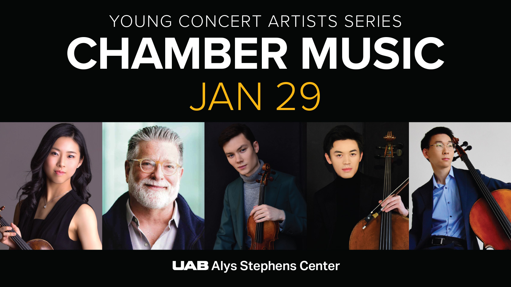 Young Chamber Artists Series: Chamber Music January 29 at UAB's Alys Stephens Center