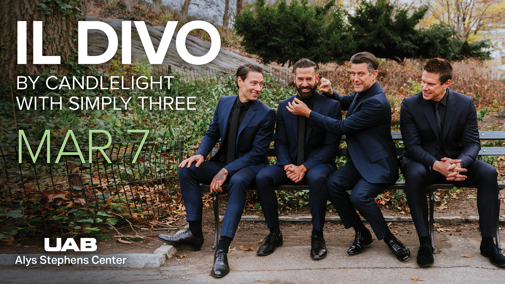 Il Divo by Candlelight with Simply Three - March 7 at UAB's Alys Stephens Center