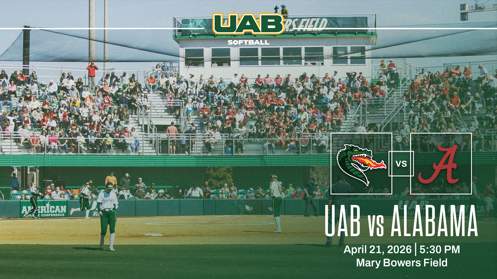 UAB Softball vs Alabama: April 21, 5:30pm at Mary Bowers Field