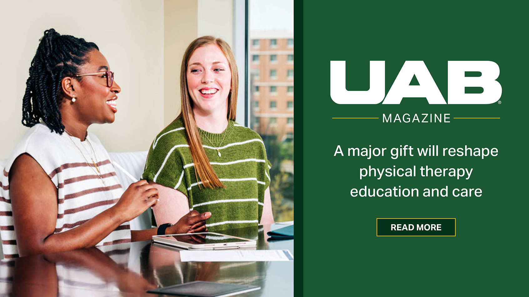 UAB Magazine: A major gift will reshape physical therapy education and care.