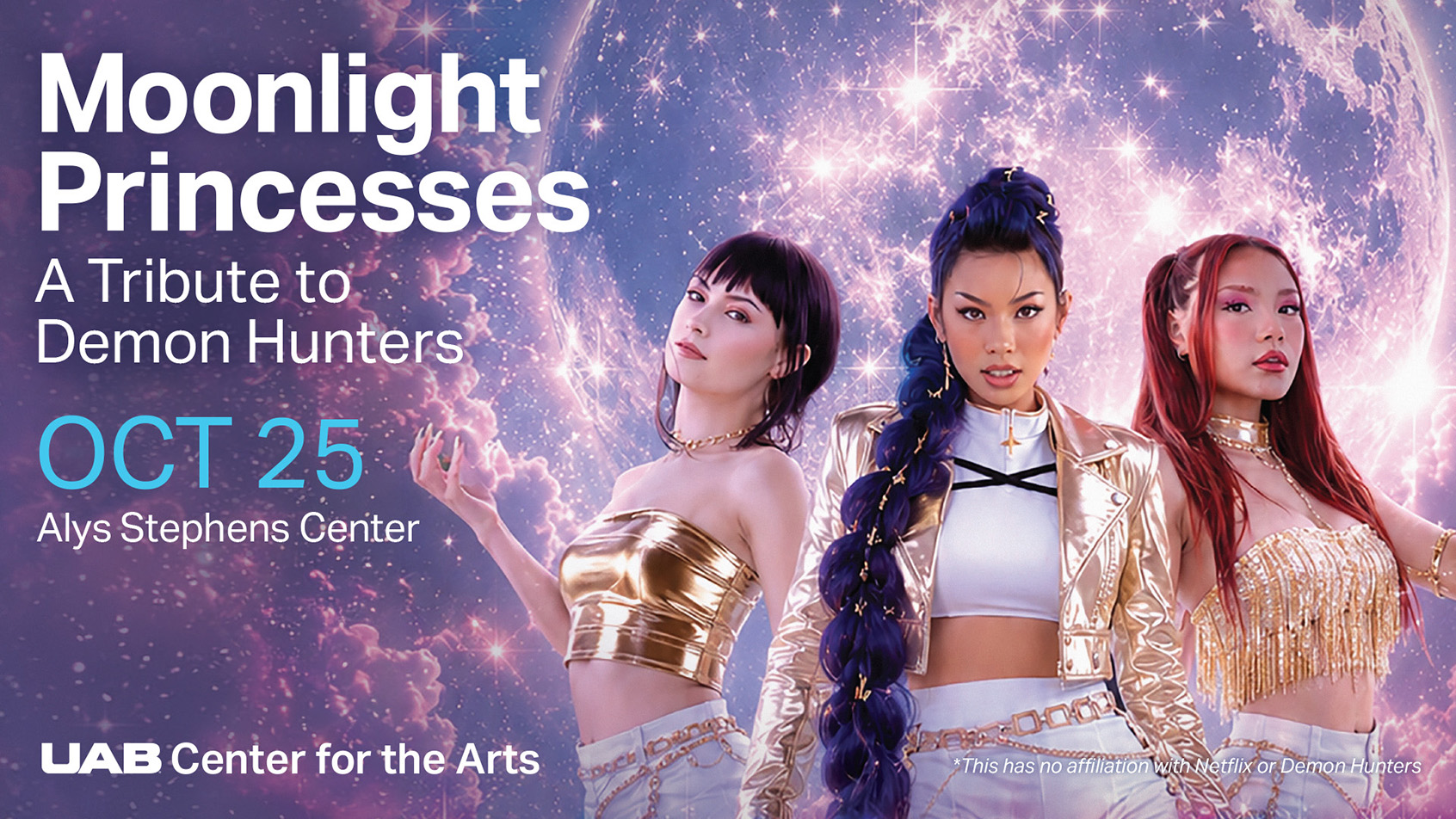 Moonlight Princesses: A Tribute to Demon Hunters, October 25 at UAB's Alys Stephens Center