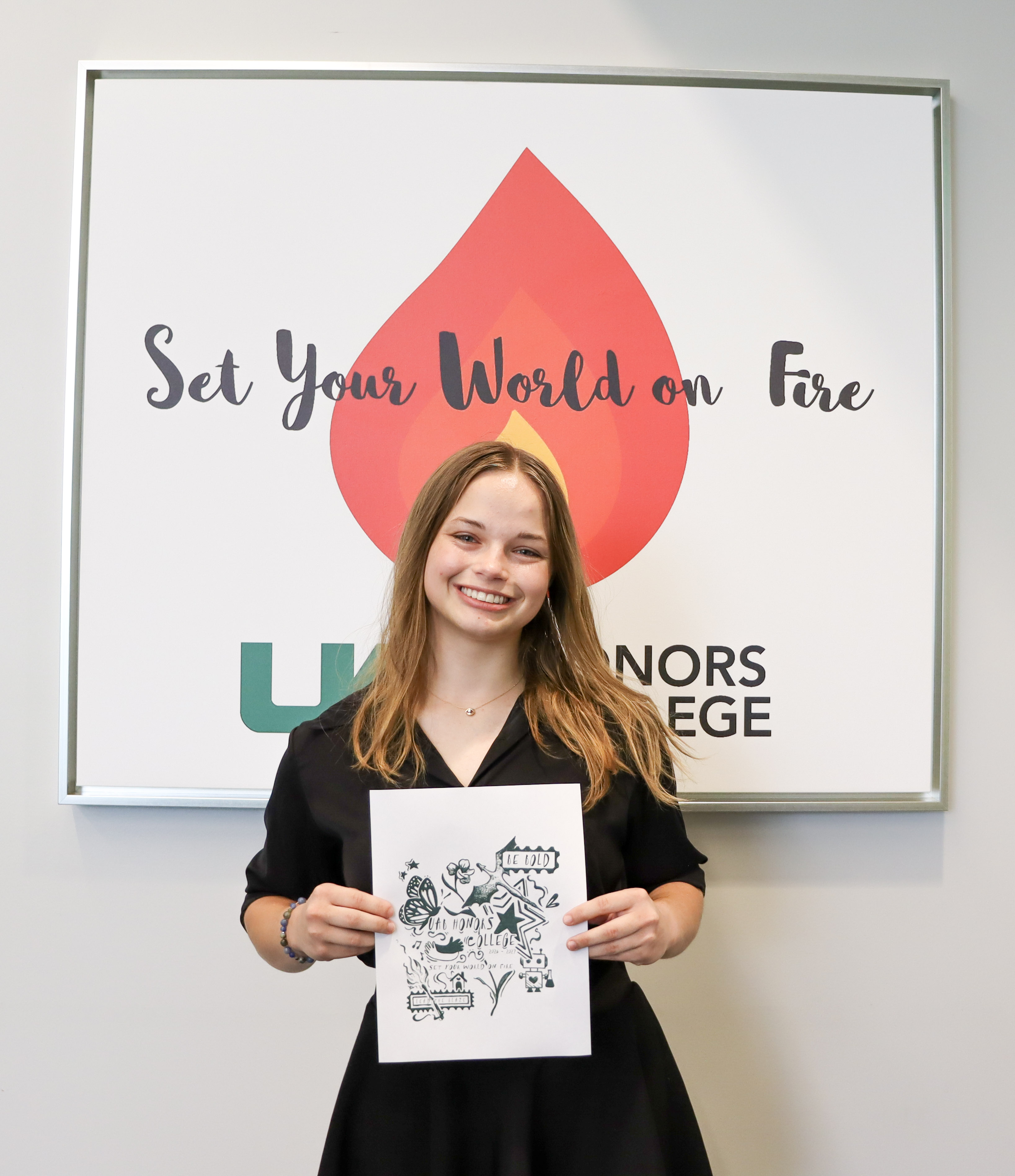 Katie Segars with her winning design