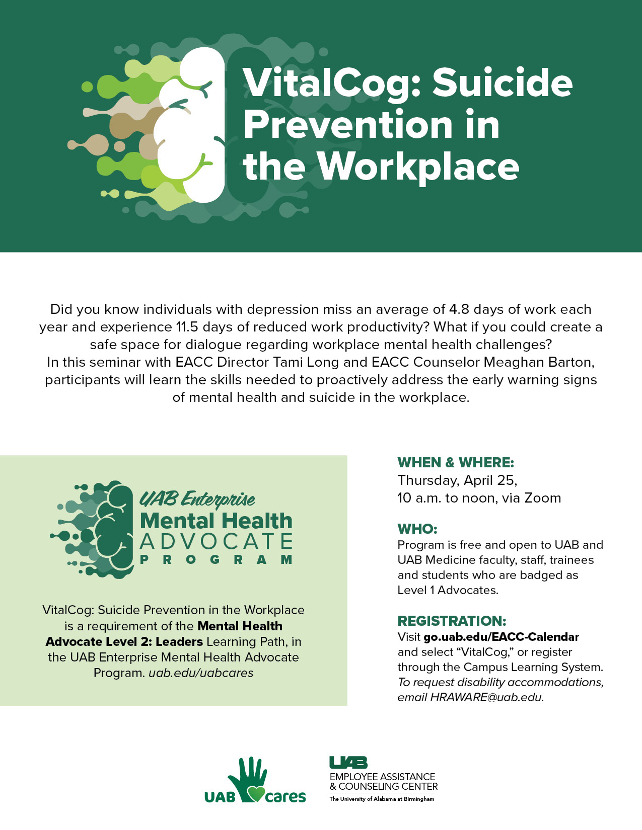 VitalCog: Suicide Prevention in the Workplace