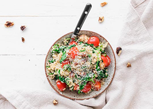 Simple Quinoa with Spinach