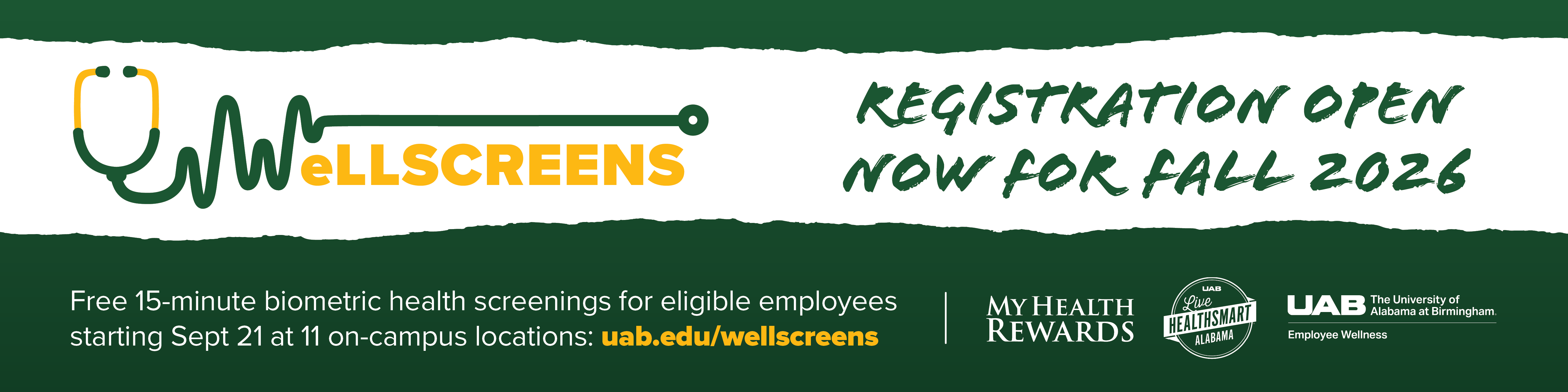 Registration for all 2026 Wellscreens dates is open now at uab.edu/wellscreens