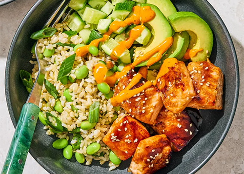 Crispy Salmon Rice Bowl