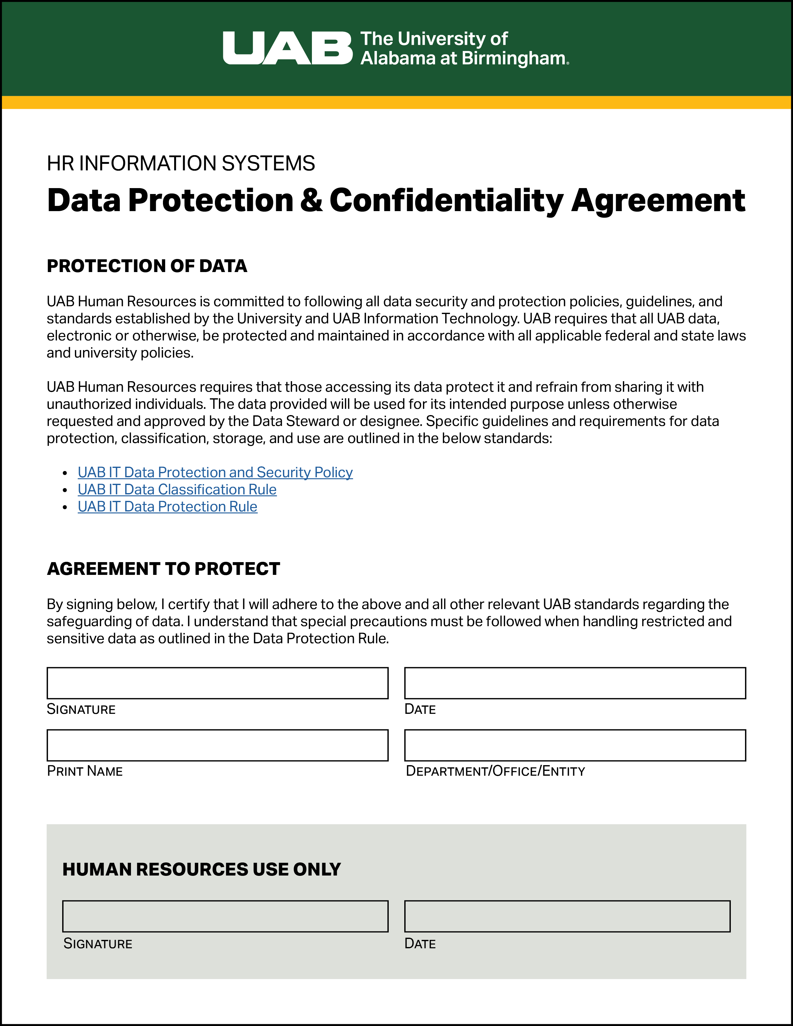 Data Protection & Confidentiality Agreement
