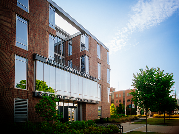 The Harbert Institute for Innovation and Entrepreneurship entrance and signage.