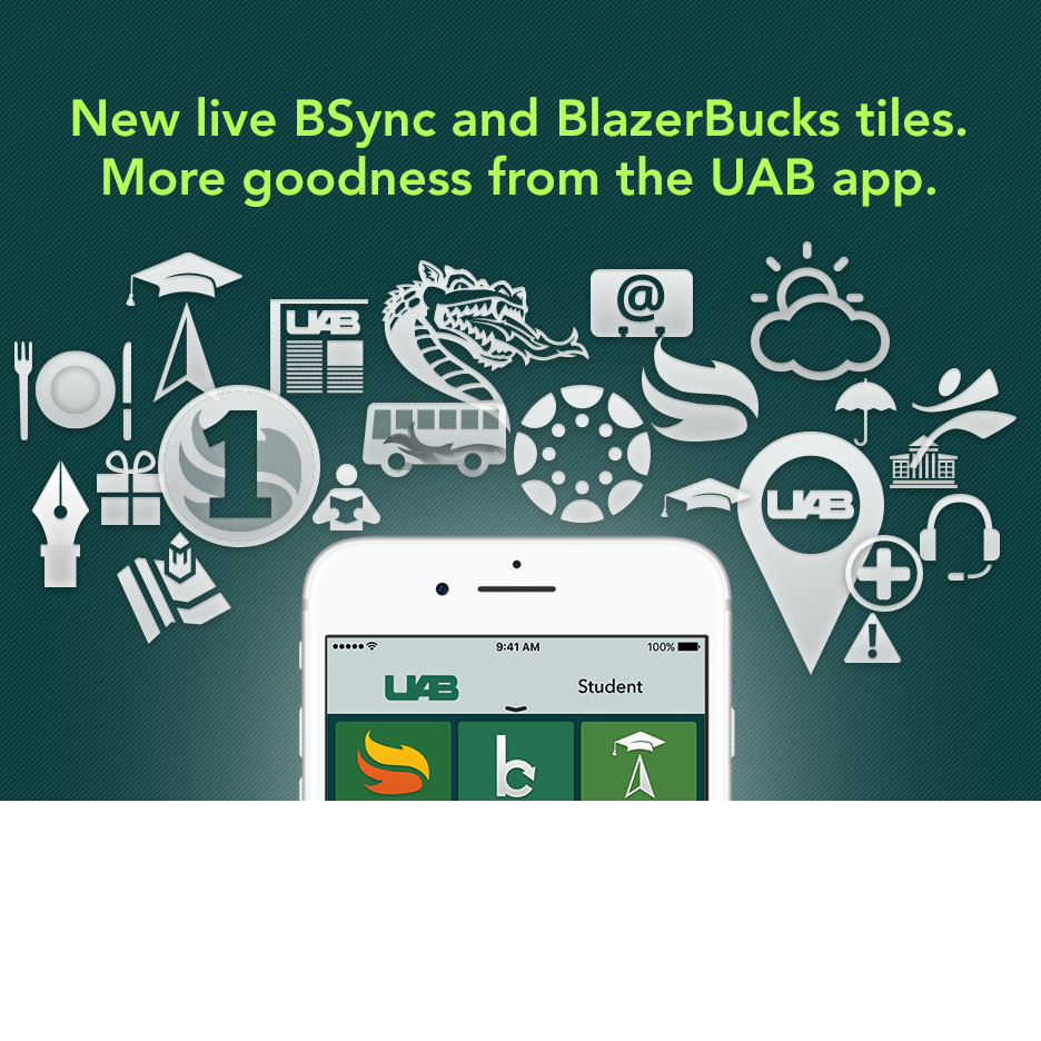 UAB app adds Bsync, BlazerBucks