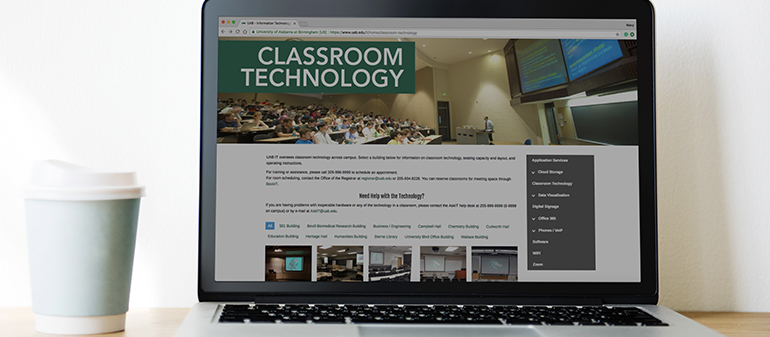 Classroom tech web page gives detailed info
