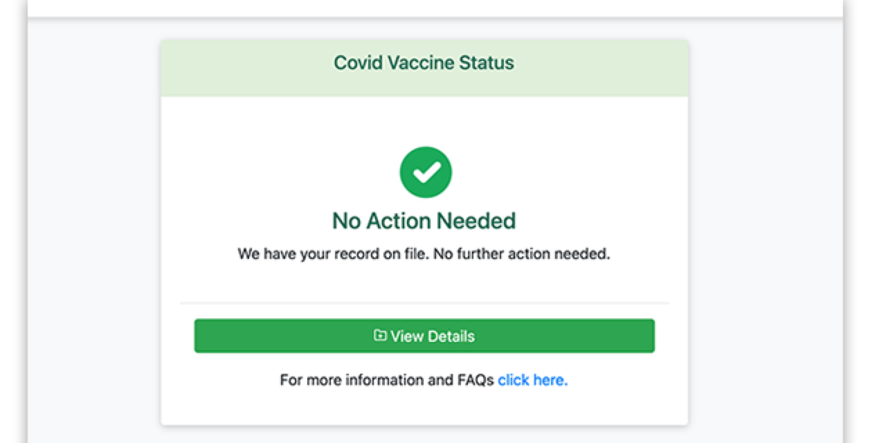 Portal for uploading vaccine information developed