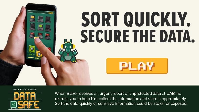 Help blaze secure uab data in our new game