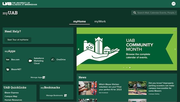 Start your day with the myUAB portal