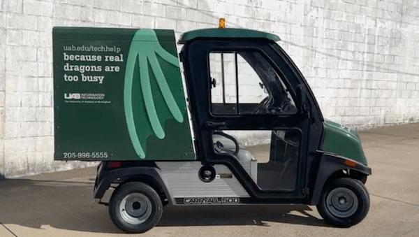 UAB IT now has golf cart for classroom tech support