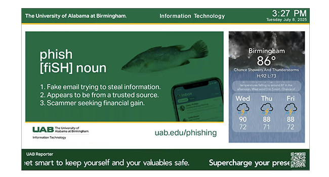 New digital signage template launched for campus wide use