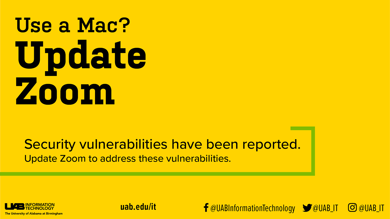 Zoom Vulnerability Update