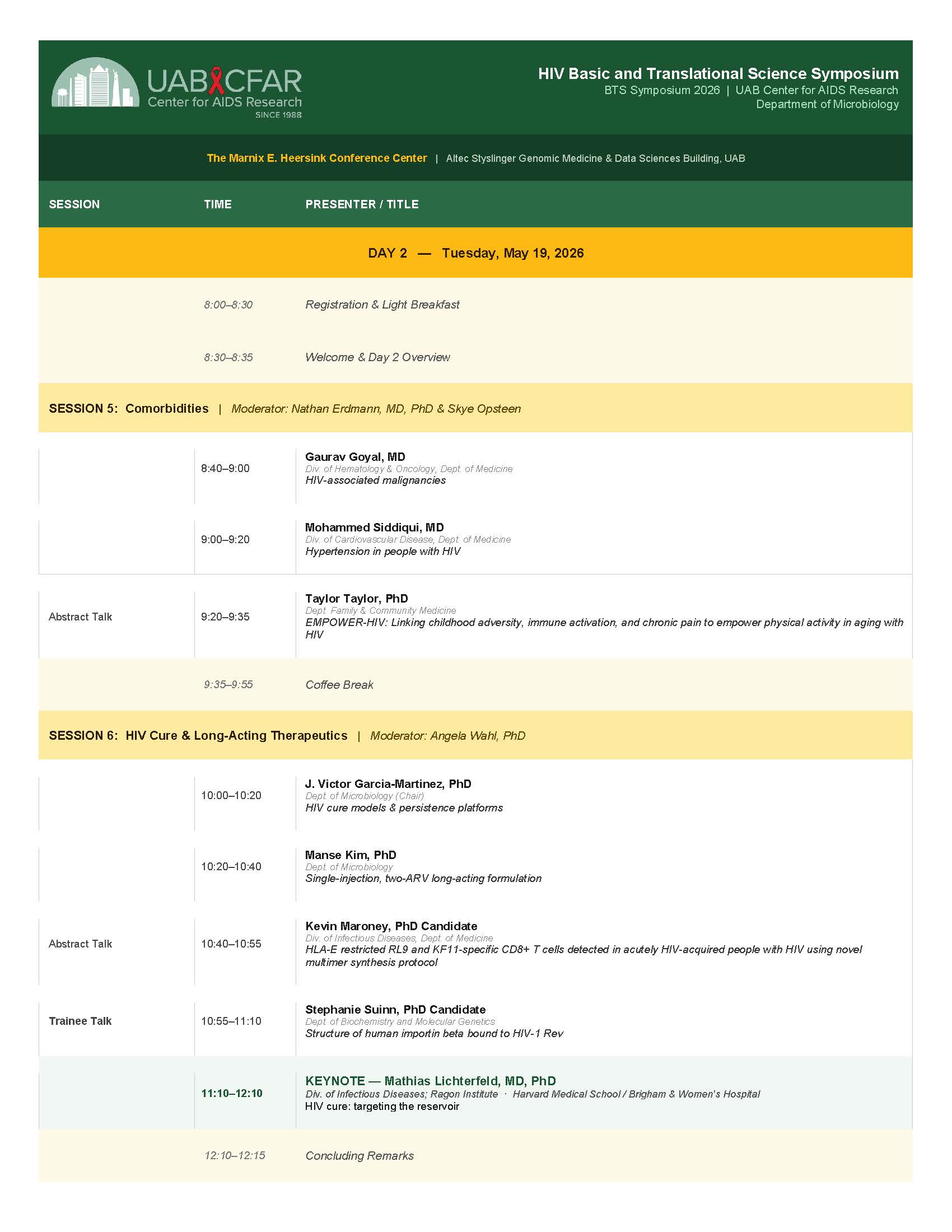 hiv basic and translational science symposium agenda page 2