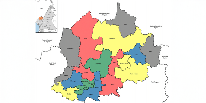 Northwest Cameroon District Map