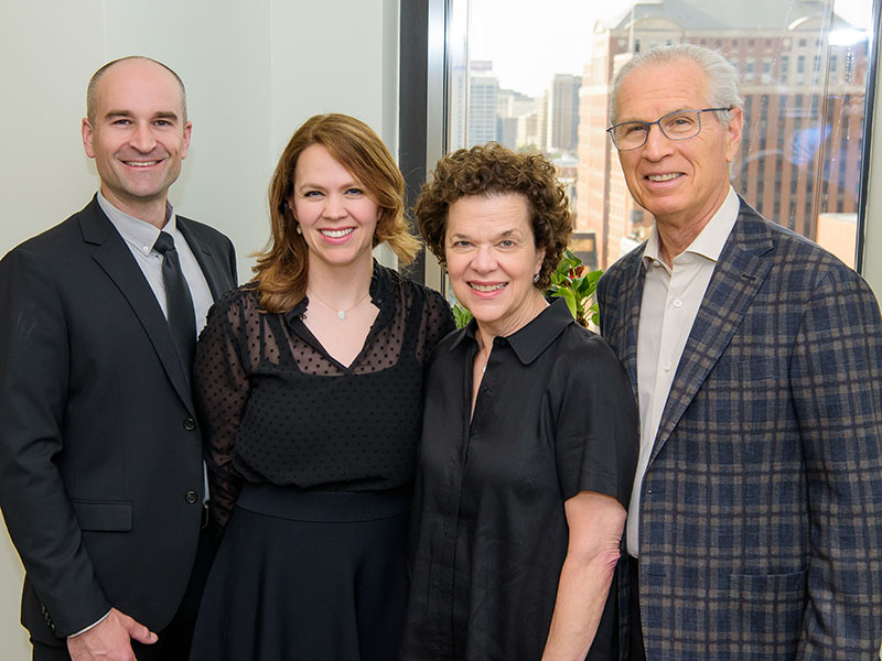 From left to right: Bob Levine, Emily Levine, Ronne Hess, Donald Hess