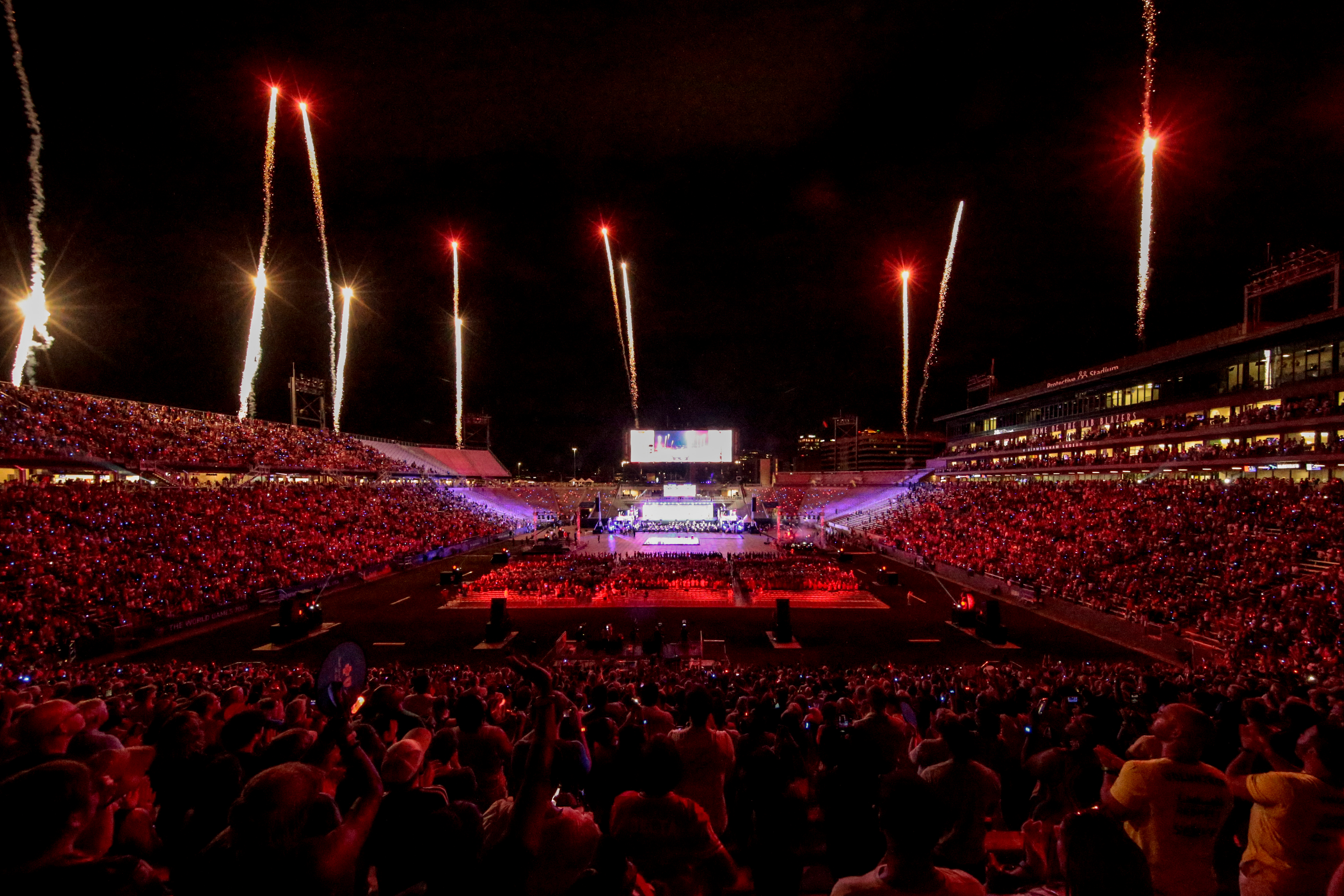 The Opening Ceremony lit up Protective Stadium. (Photo: The World Games)