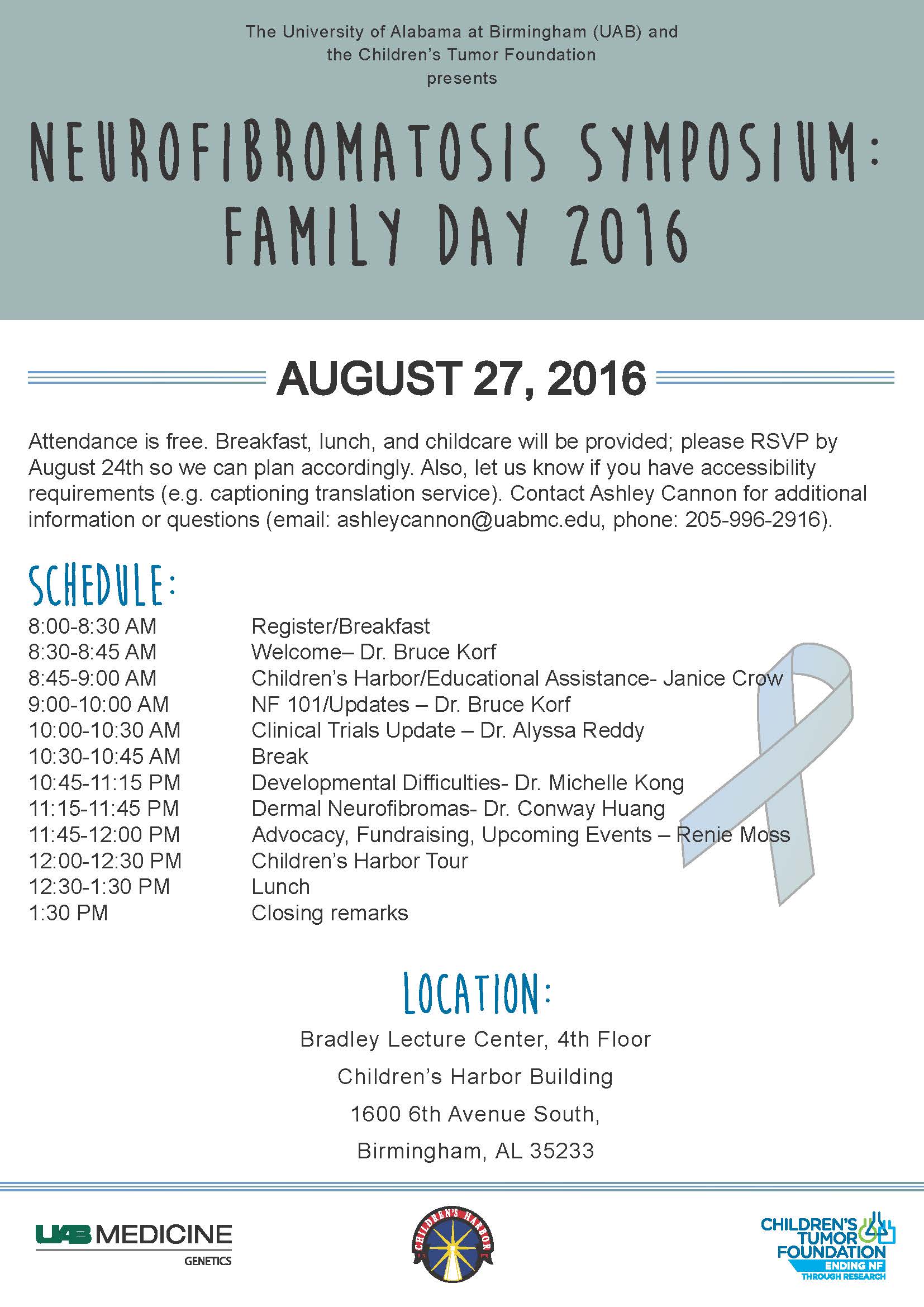 NF Family Symposium 2016 Invite