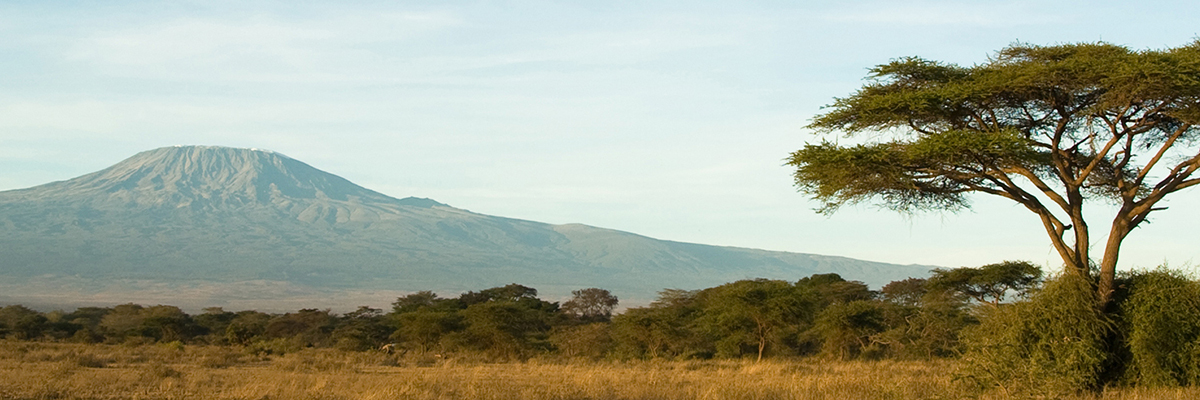 Image of a Kenya landscape with Mount Kilimanjaro in the distance