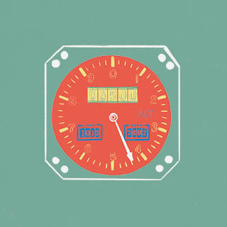 A hand-drawn illustration of an altimeter.