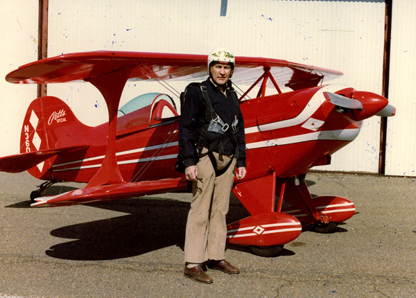 Stevenson with plane