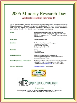 2005: Minority Research Day