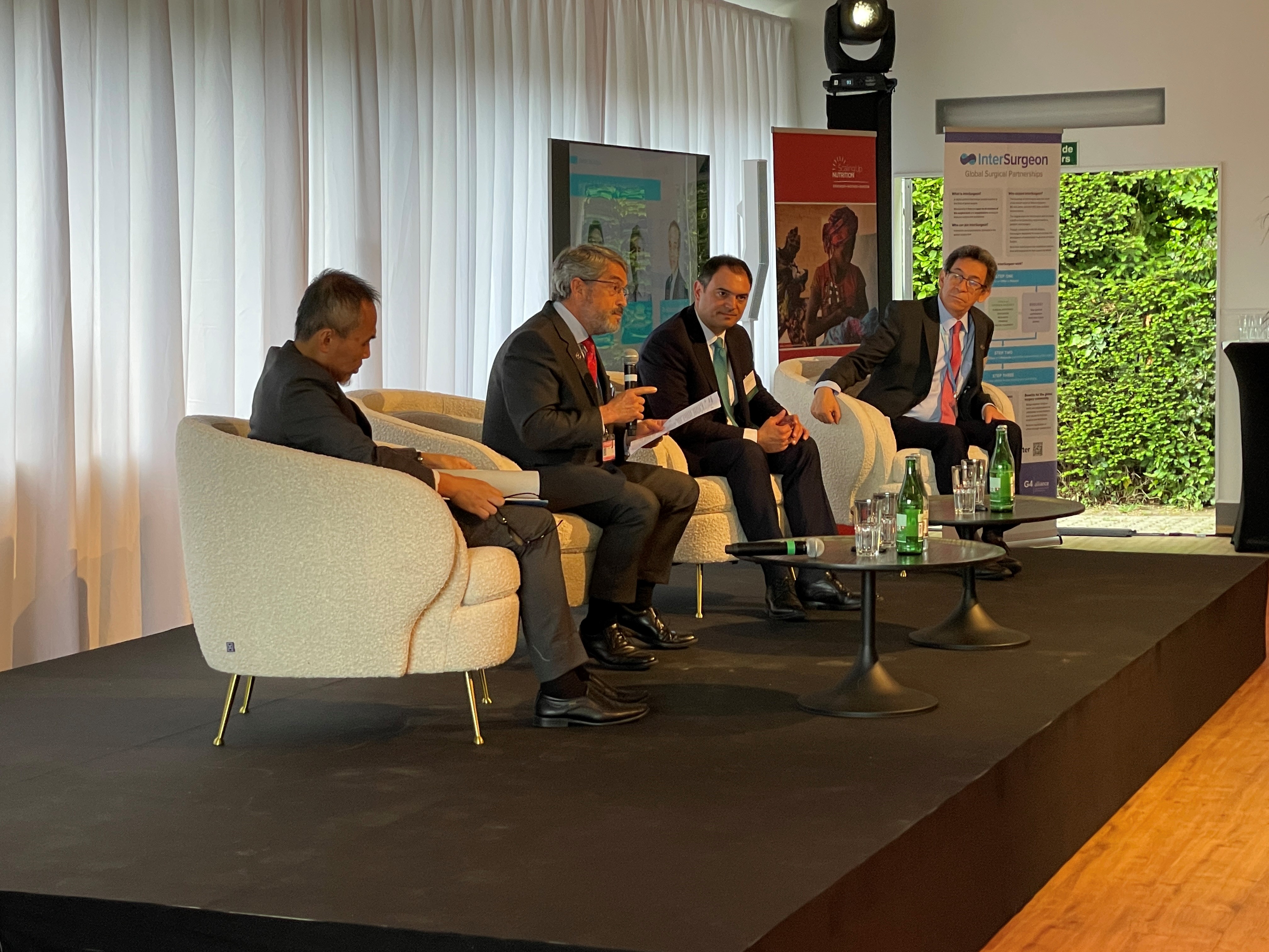 Panel of Ministries of Health at the side even