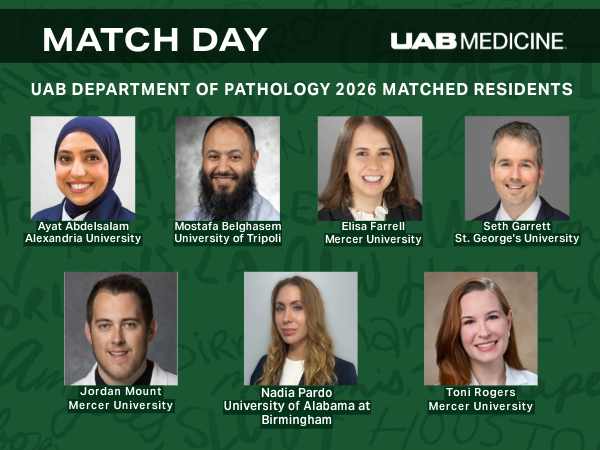 Welcoming 2026 matched residents to UAB Pathology