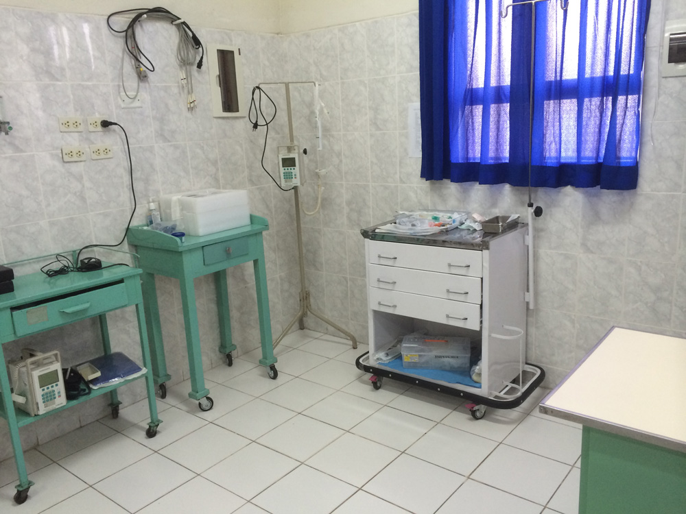 A patient room in the Hospital Apoyo Iquitos