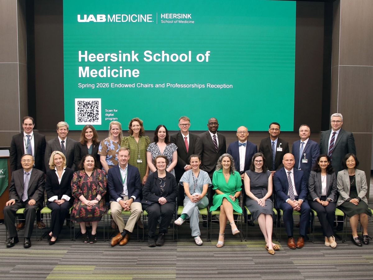 Heersink faculty honored at Spring 2026 Endowed Chairs and Professorships Reception