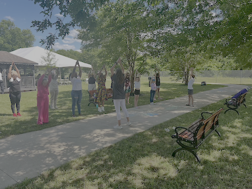 Selma residents exercising in the park